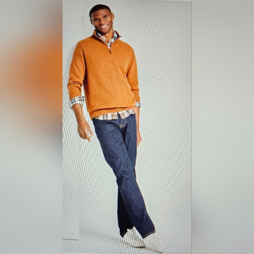 NWT Men's Blake Shelton Lands' End Relaxed Fit Jeans 33x27 - Picture 5 of 11